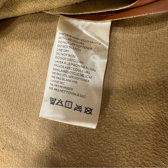 Anthropologie Tan Faux Leather Top (C) - Picture 7 of 8